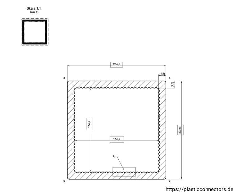 Spezial-Aluminiumprofil, Quadratrohr