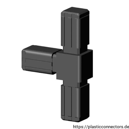 Kunststoff-Verbinder 2D3 V13 C, schwarz
