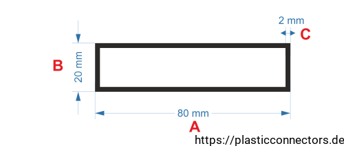 Aluminiumprofil Rechteckrohr Abmessungen 80x20mm.png